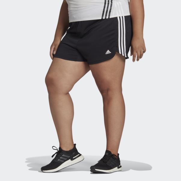 Short En Tricot Noir Adidas Pacer 3-stripes (grande Taille)