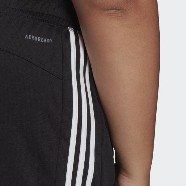 Short En Tricot Noir Adidas Pacer 3-stripes (grande Taille)