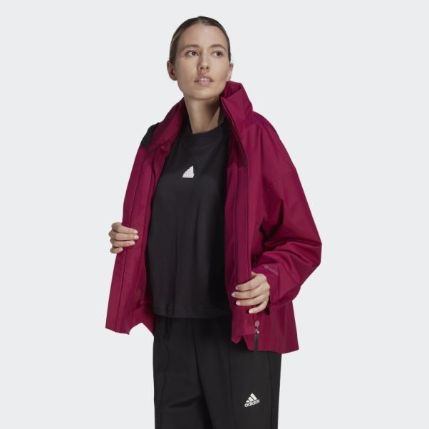 Veste Terrex Traveer Rain.rdy Adidas Berry