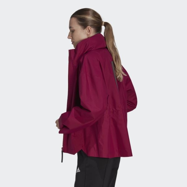 Veste Terrex Traveer Rain.rdy Adidas Berry