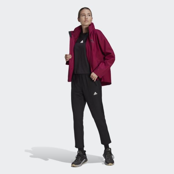 Veste Terrex Traveer Rain.rdy Adidas Berry
