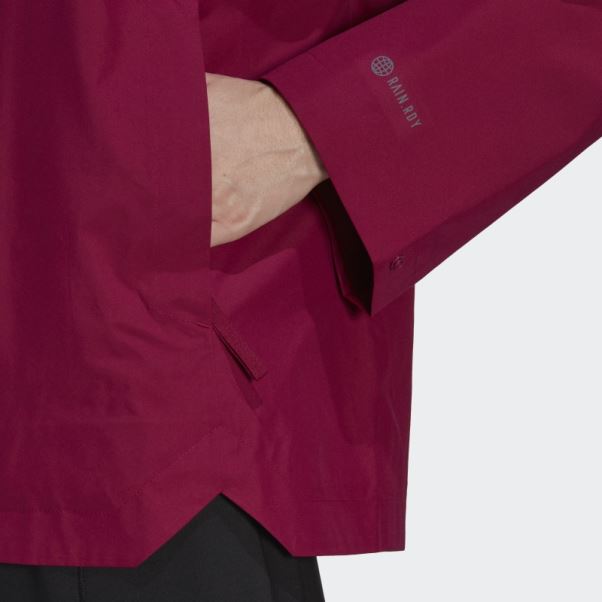 Veste Terrex Traveer Rain.rdy Adidas Berry