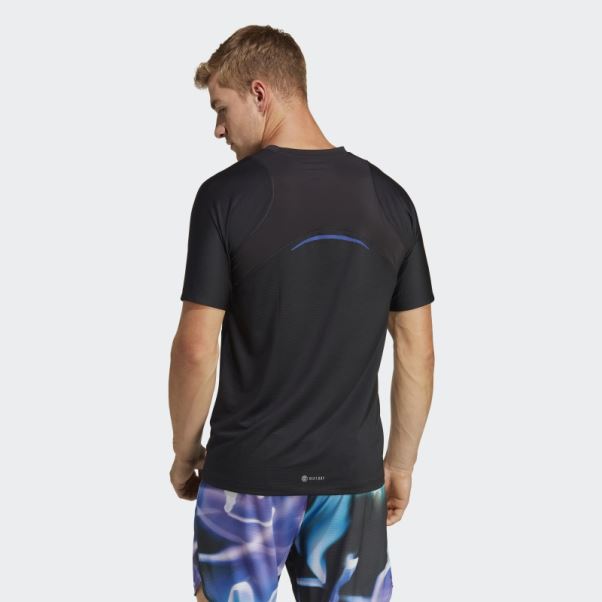 Heat.rdy Hiit T-shirt D'entraînement Surélevé Noir Adidas