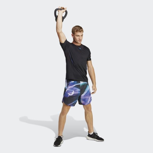 Heat.rdy Hiit T-shirt D'entraînement Surélevé Noir Adidas
