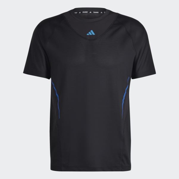 Heat.rdy Hiit T-shirt D'entraînement Surélevé Noir Adidas