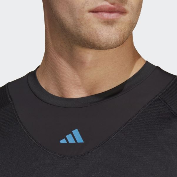 Heat.rdy Hiit T-shirt D'entraînement Surélevé Noir Adidas