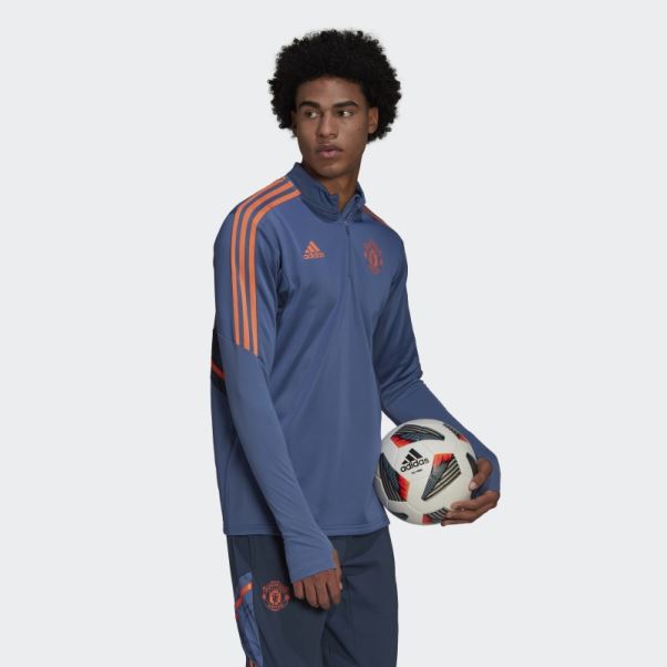 Manchester United Condivo 22 Haut D'entraînement Adidas Bleu