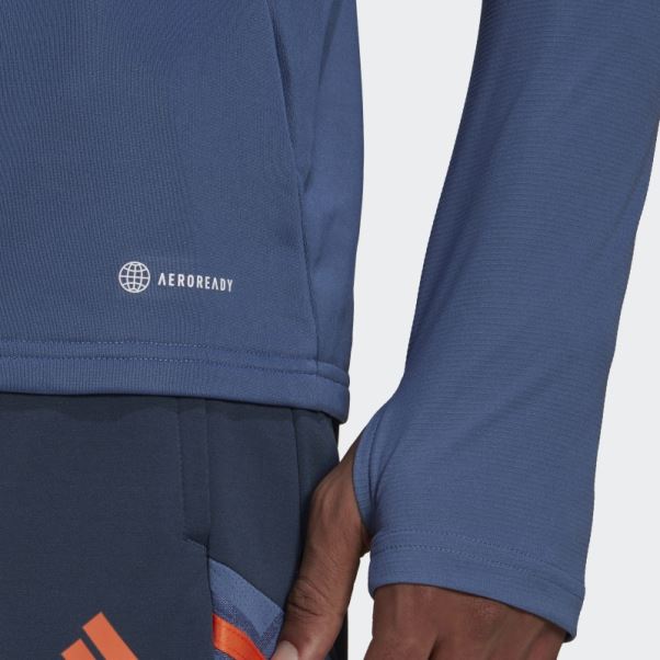 Manchester United Condivo 22 Haut D'entraînement Adidas Bleu