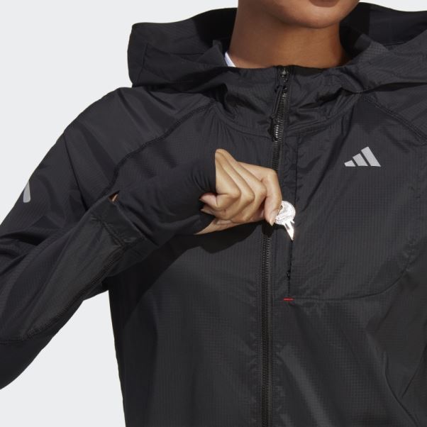 Veste De Course Rapide Adidas Noir
