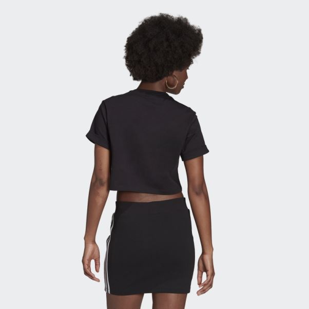 T-shirt Court Adidas Adicolor Essentials Noir