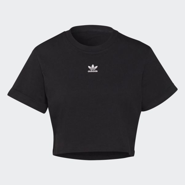 T-shirt Court Adidas Adicolor Essentials Noir