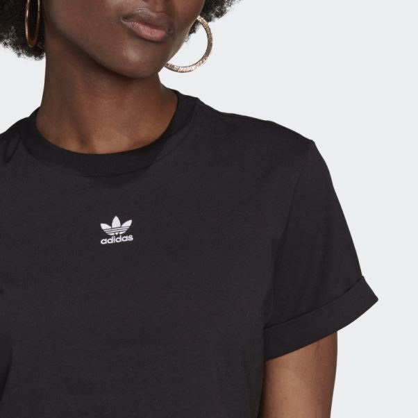 T-shirt Court Adidas Adicolor Essentials Noir