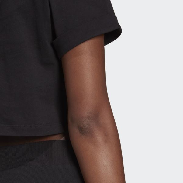 T-shirt Court Adidas Adicolor Essentials Noir