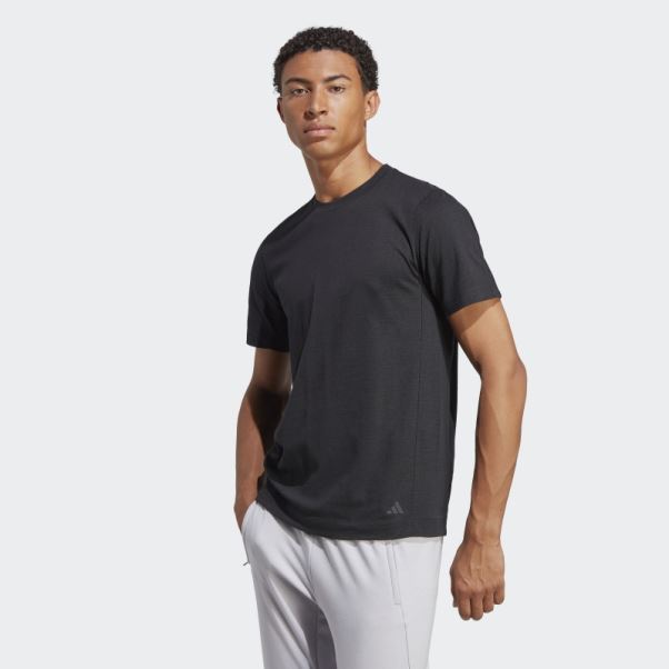 T-shirt D'entraînement De Yoga élégant Adidas Noir