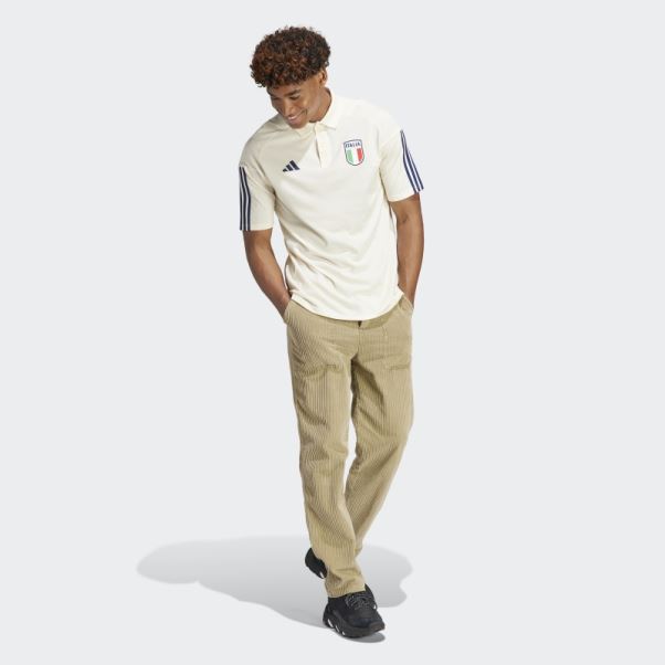 Italy Tiro 23 Polo En Coton Adidas Blanc