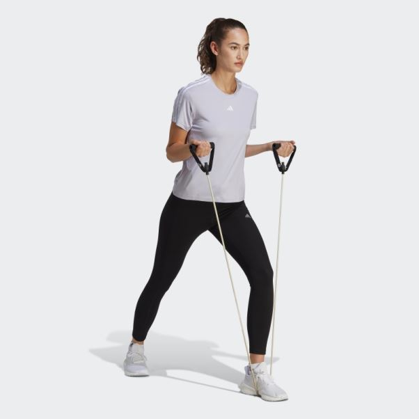 Aeroready Train Essentials T-shirt à 3 Bandes Argent Aube Adidas