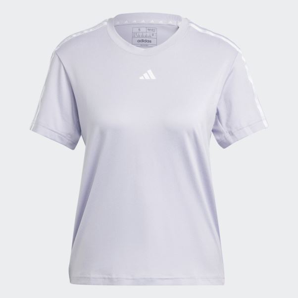 Aeroready Train Essentials T-shirt à 3 Bandes Argent Aube Adidas