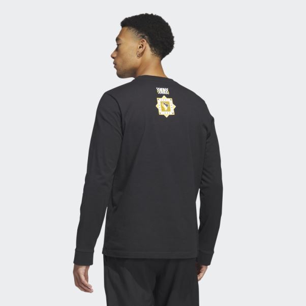 T-shirt à Manches Longues Meneur De Jeu Des Pingouins Noirs Adidas