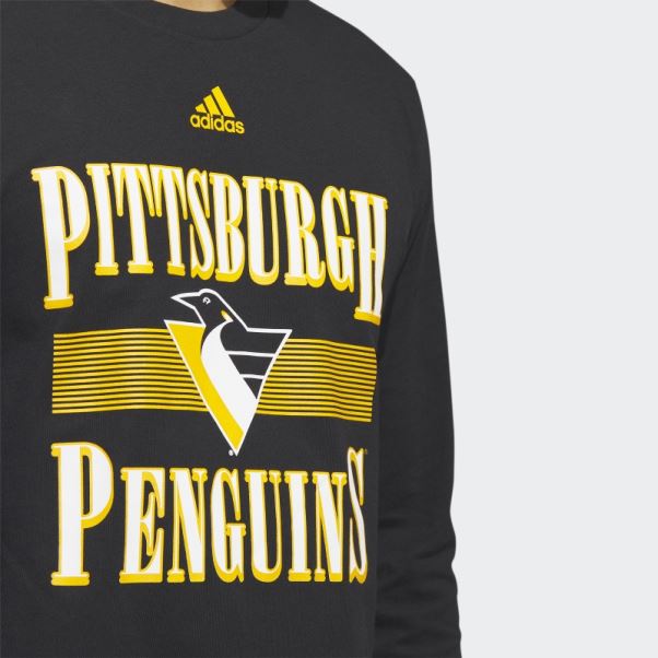 T-shirt à Manches Longues Meneur De Jeu Des Pingouins Noirs Adidas