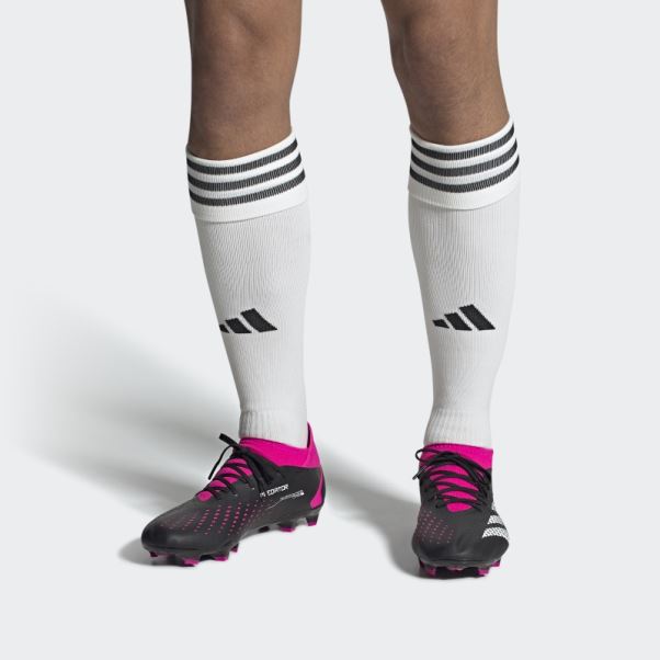 Predator Precision.3 Chaussures De Sol Ferme Adidas Noir