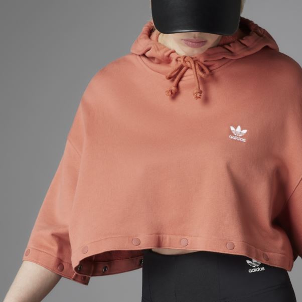 Sweat à Capuche à Boutons Pression Always Original Adidas Terre