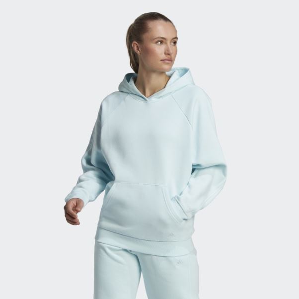 Tout Szn Polaire Boyfriend Sweat à Capuche Bleu Adidas