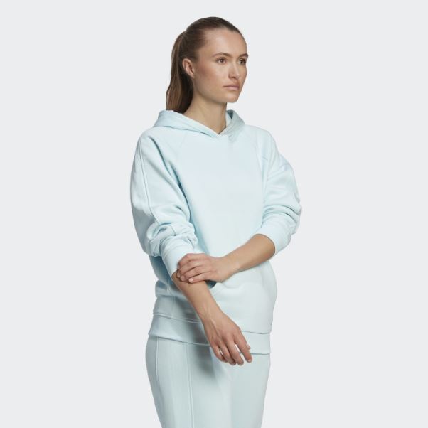 Tout Szn Polaire Boyfriend Sweat à Capuche Bleu Adidas