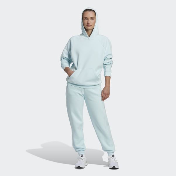 Tout Szn Polaire Boyfriend Sweat à Capuche Bleu Adidas