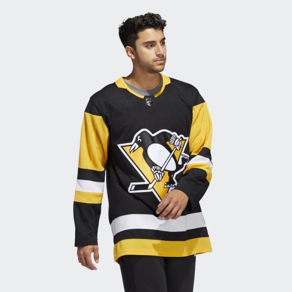 Maillot Adidas Pingouins Home Authentique Noir