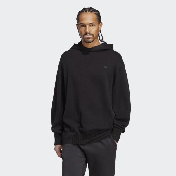 Sweat à Capuche En Maille Premium Essentials Noir Adidas