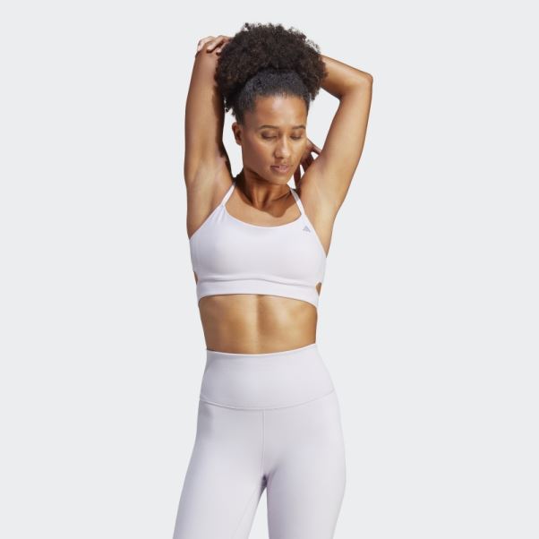 Soutien-gorge Long à Maintien Léger Yoga Studio Silver Dawn Adidas