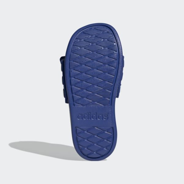 Adidas Adilette Comfort Claquettes Ajustables Bleu Royal