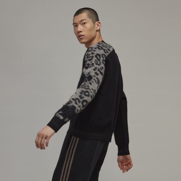 Adidas Pull Ras Du Cou En Maille Léopard Y-3