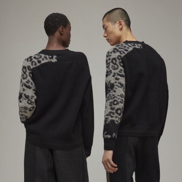 Adidas Pull Ras Du Cou En Maille Léopard Y-3
