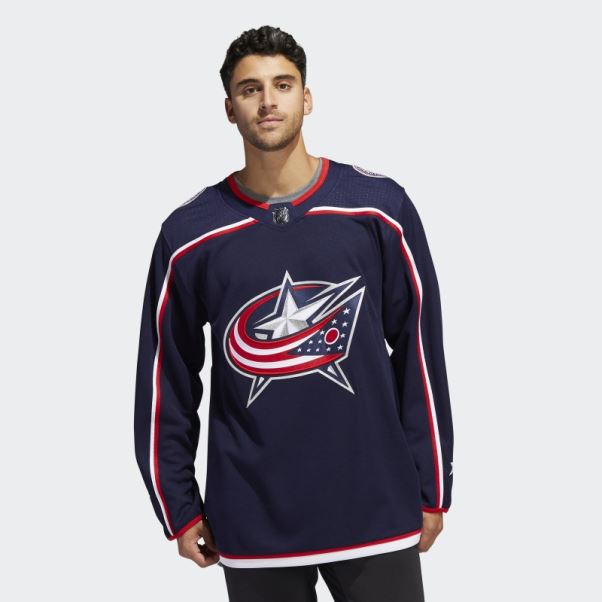 Adidas Bleu Vestes Home Authentique Jersey Marine 09 Ccm-sld