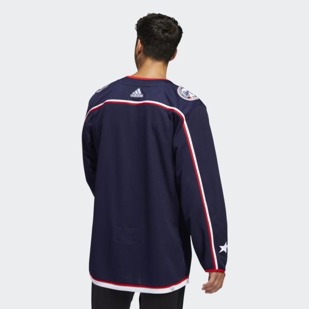 Adidas Bleu Vestes Home Authentique Jersey Marine 09 Ccm-sld