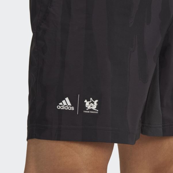 Short De Tennis Graphique New York En Carbone Adidas