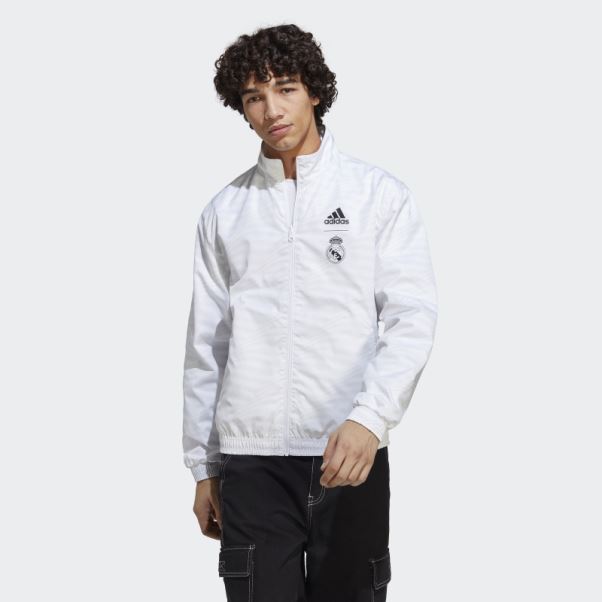 Veste Hymne Du Real Madrid Adidas Blanche