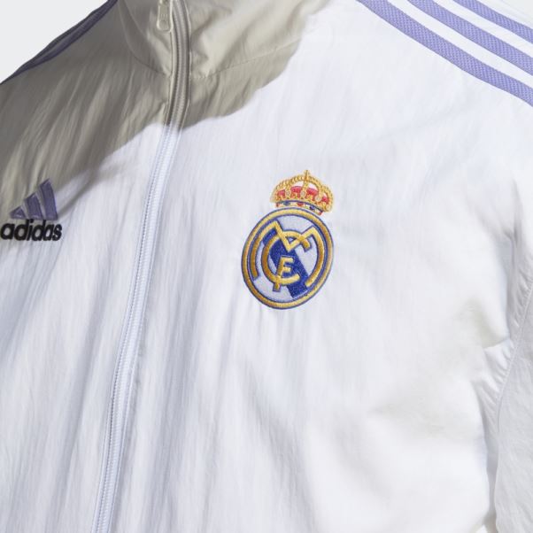 Veste Hymne Du Real Madrid Adidas Blanche