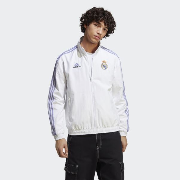 Veste Hymne Du Real Madrid Adidas Blanche