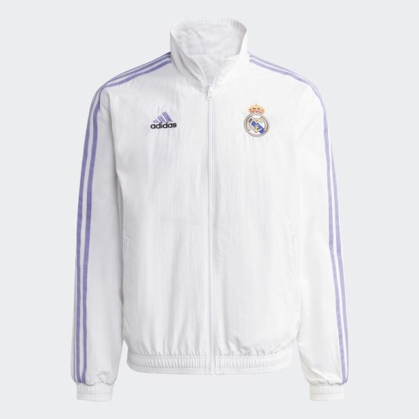 Veste Hymne Du Real Madrid Adidas Blanche