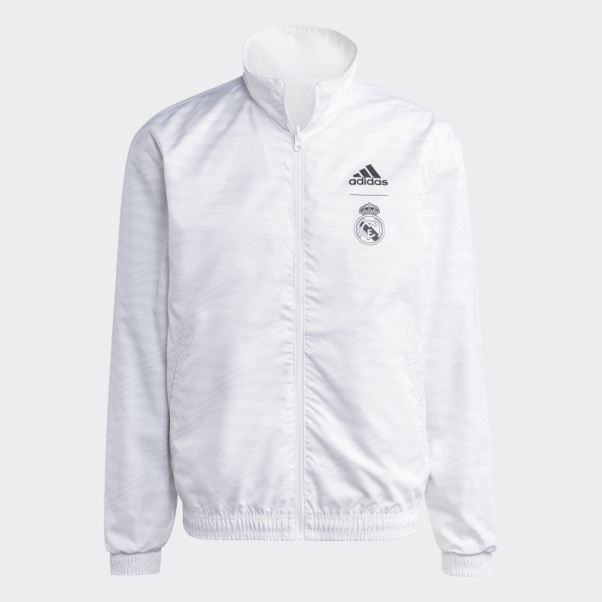 Veste Hymne Du Real Madrid Adidas Blanche