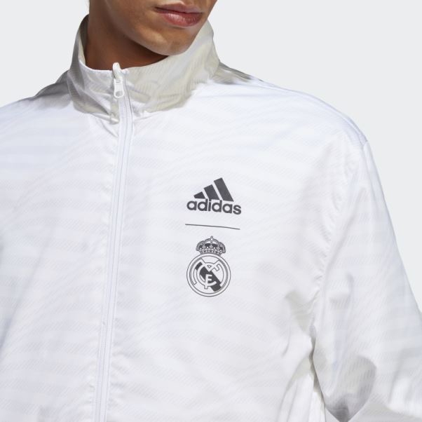 Veste Hymne Du Real Madrid Adidas Blanche