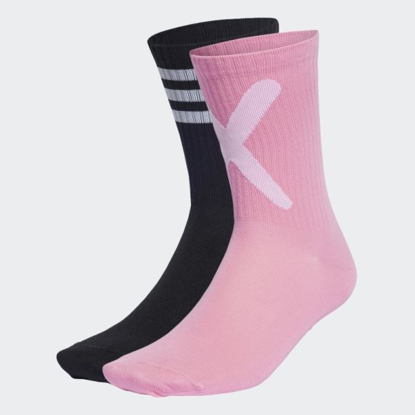 Adidas Originals X André Saraiva Mid Crew Chaussettes Mode Rose