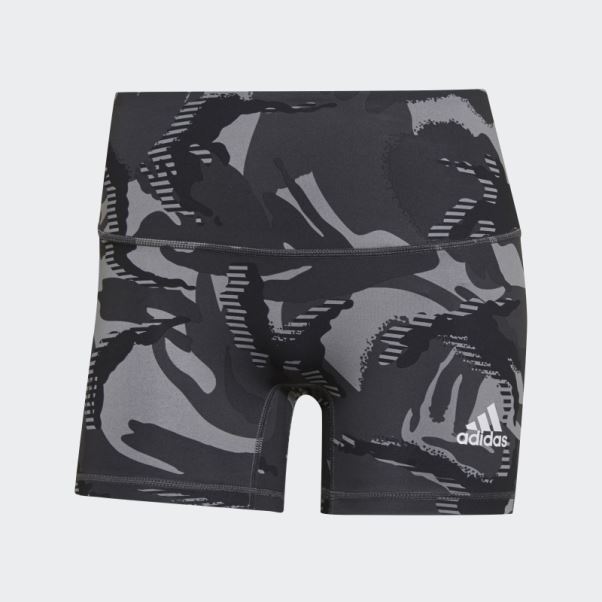 Collants Courts Camouflage Gris 4 Pouces Adidas