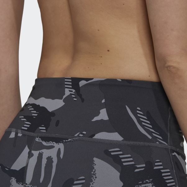Collants Courts Camouflage Gris 4 Pouces Adidas