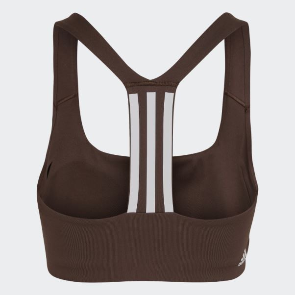 Soutien-gorge à Maintien Moyen Adidas Powerimpact Training Marron