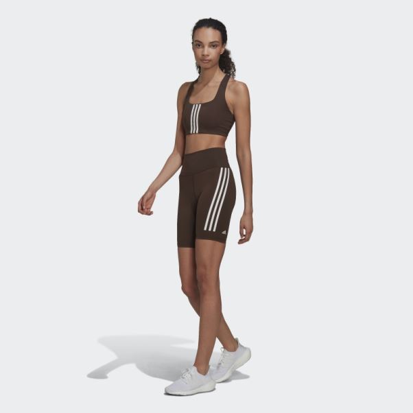 Soutien-gorge à Maintien Moyen Adidas Powerimpact Training Marron