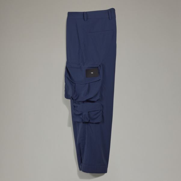 Adidas Y-3 Pantalon à Revers En Nylon Froissé