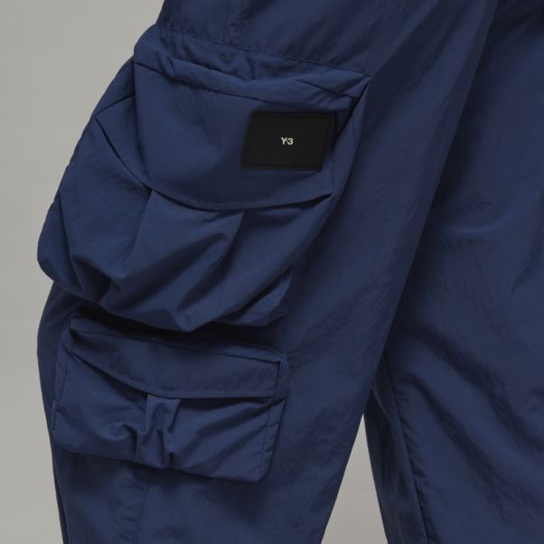Adidas Y-3 Pantalon à Revers En Nylon Froissé
